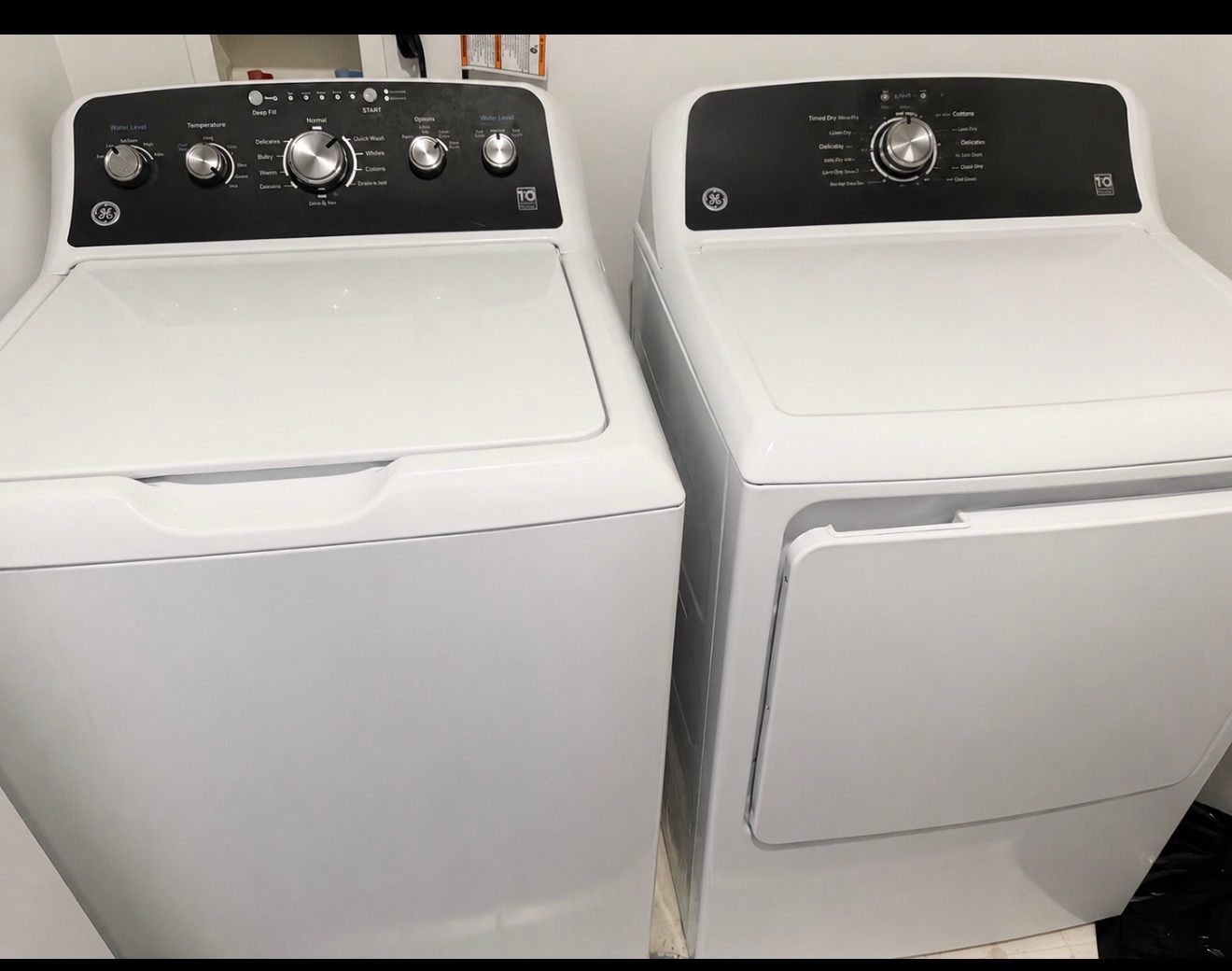 Another washer and dryer set installed in a customer's home